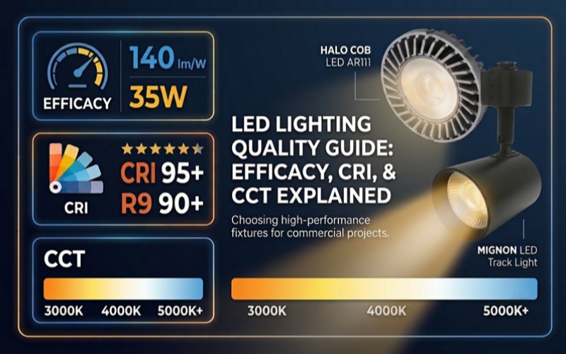 Understanding LED Efficacy, CRI, and CCT: A Specifier's Guide